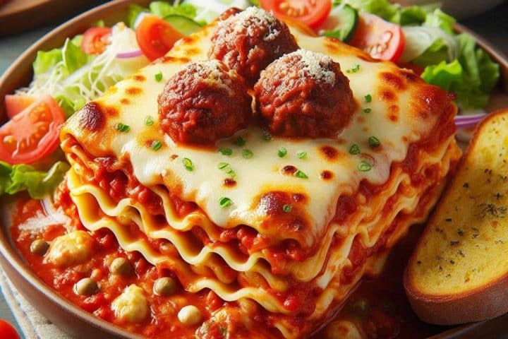 Lasagne aux boulettes de viandes