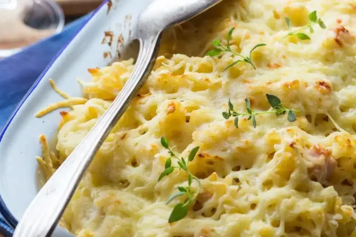 Gratin de rotini au poulet et légumes