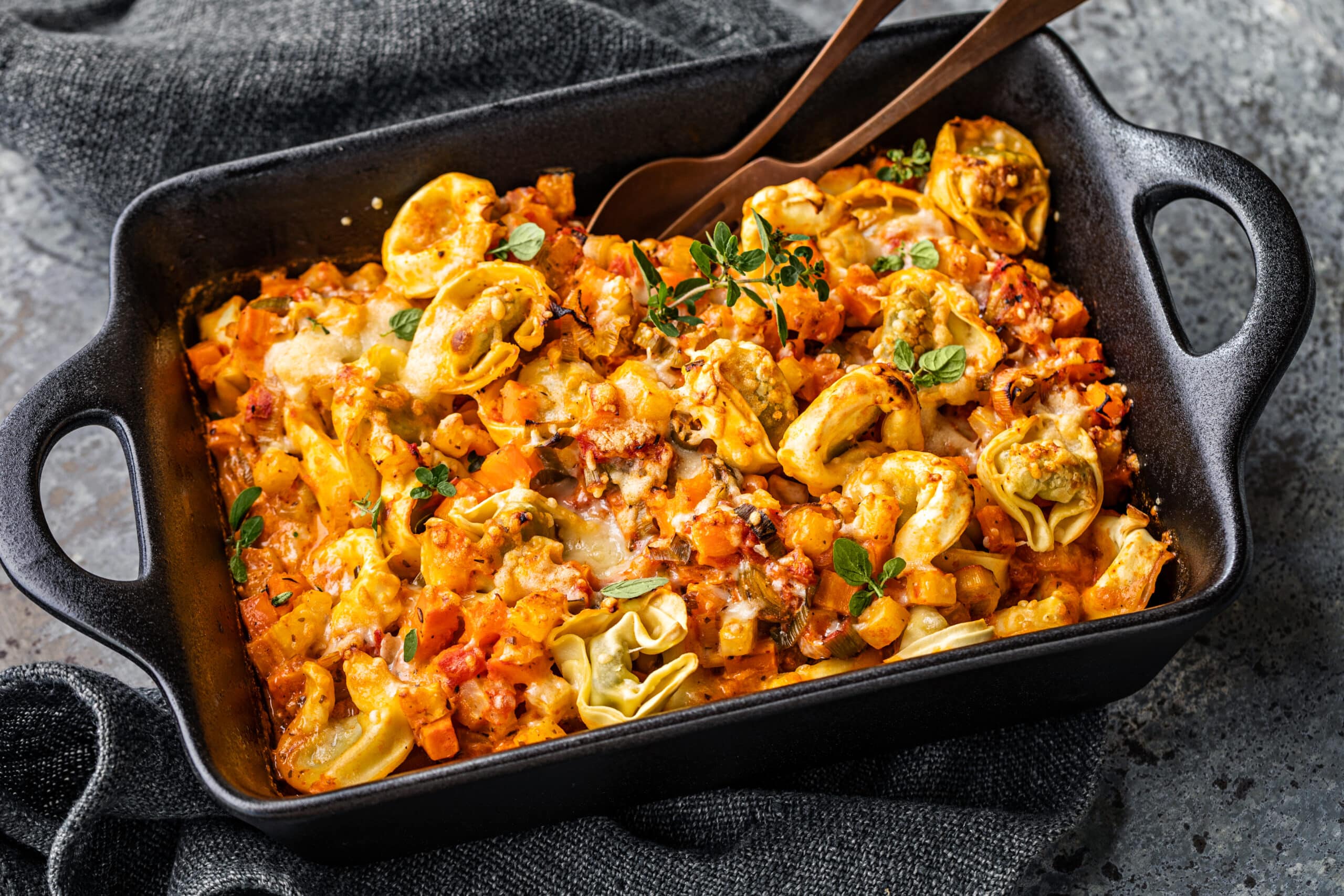 Tortellinis sautés à la Gigi gratiné