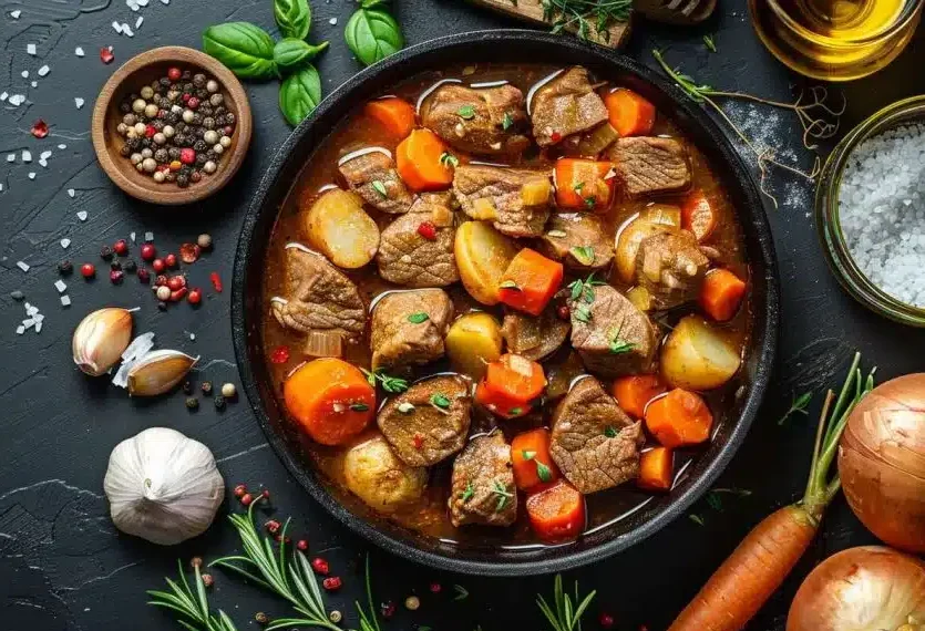 Émincé de veau marocain aux légumes racines