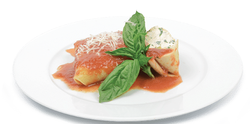 Fazzolleti farci au veau et prosciutto sauce rosée gratiné