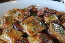 Raviolis géants au cerf rouge sauce aux figues et porto