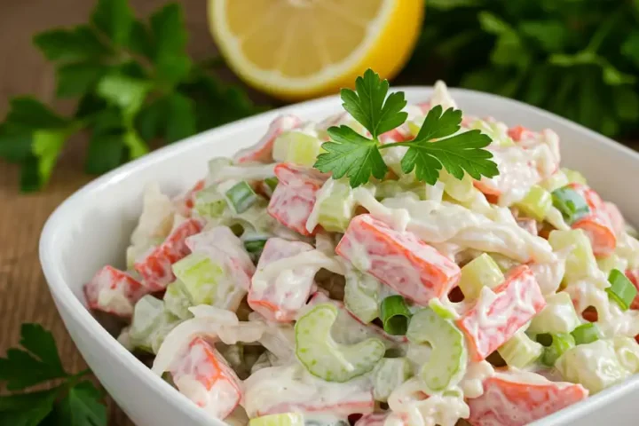 Salade de goberge et choux aux légumes