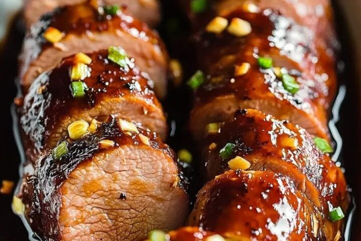 Filet mignon de porc sauce miel et ail