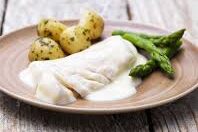 Longe de goberge braisé sauce béarnaise